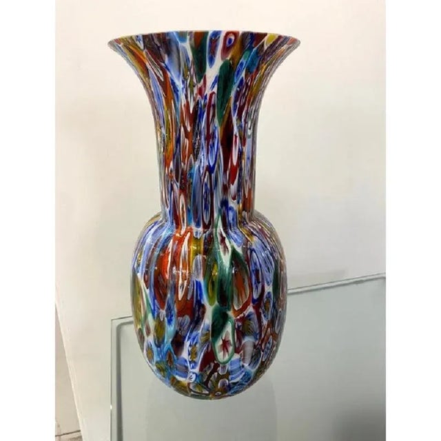 Brown Vase in Murano Style Glass by Simoeng For Sale - Image 8 of 9