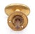 Metal Reclaimed Gold Plated Oval Beaded Closet Door Knob For Sale - Image 7 of 8