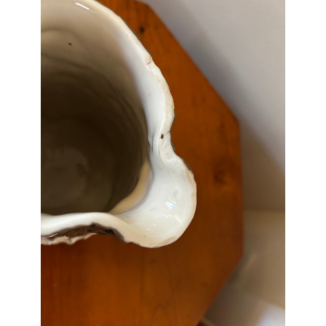 1850s t.j. & J. Mayer Convolvulus Stoneware Pitcher For Sale - Image 13 of 16