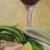 Still Life Wine and Salmon on Canvas Board by Cynthia Geyer For Sale In Atlanta - Image 6 of 7