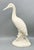 Pair of 1984 Hand-Signed Cream Ceramic Crane Sculptures – Hollywood Regency / Coastal / Art Deco Revival For Sale - Image 9 of 12