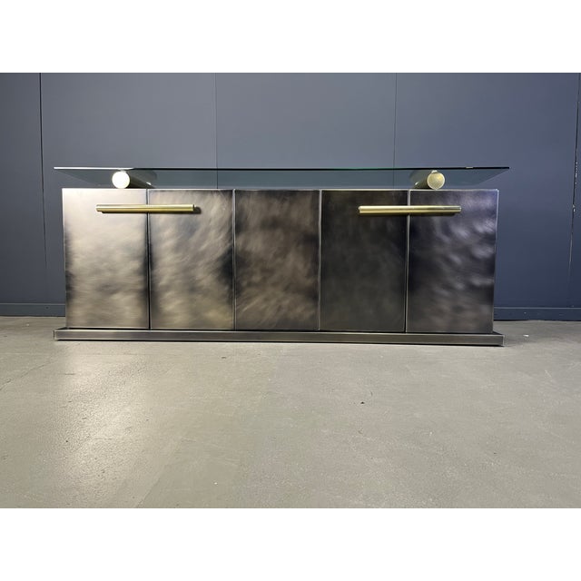 Vintage Brass Credenza from Belgo Chrom, 1980s For Sale - Image 14 of 14