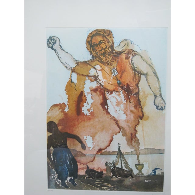 Abstract Salvador Dali Limited Edition Signed Color Engraving Giant of Aladdin For Sale - Image 3 of 15