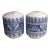 Vintage Mexican Hand-Painted Tlalpujahua Salt & Pepper Shakers in Blue & White-a Pair For Sale