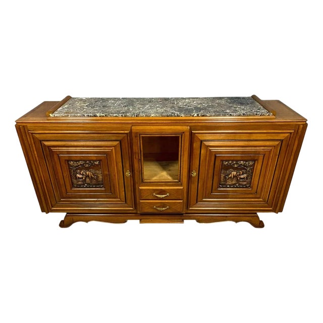 Art Deco Walnut Sideboard in the style of Marcel Breuer For Sale