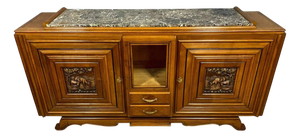 Art Deco Walnut Sideboard in the style of Marcel Breuer