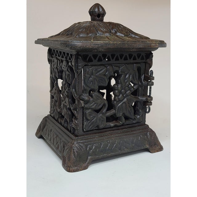 Antique Japanese Cast Iron Tea Garden Lantern With Grape Motif Chairish
