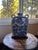 Vintage 10.5" Chinoiserie Blue & White Phoenix Moon Flask With Stand For Sale - Image 4 of 8
