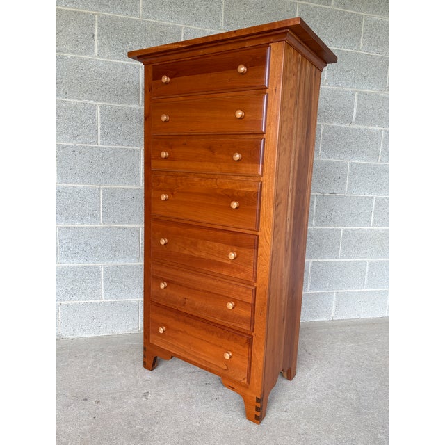 Chatam Reproductions Shaker Style 7 Drawer Cherry Lingere Chest For Sale In Philadelphia - Image 6 of 12
