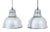 Industrial Metal Hanging Ceiling Lights, 1920s, Set of 2 For Sale