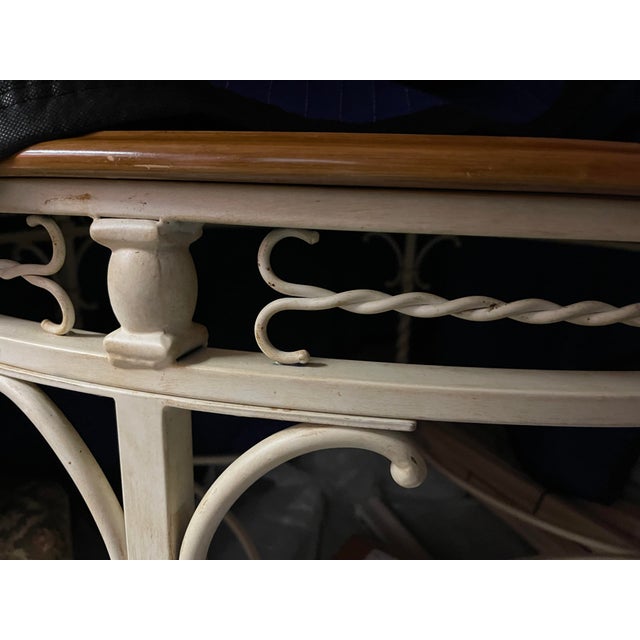 American Round Table With Iron Base For Sale - Image 3 of 6