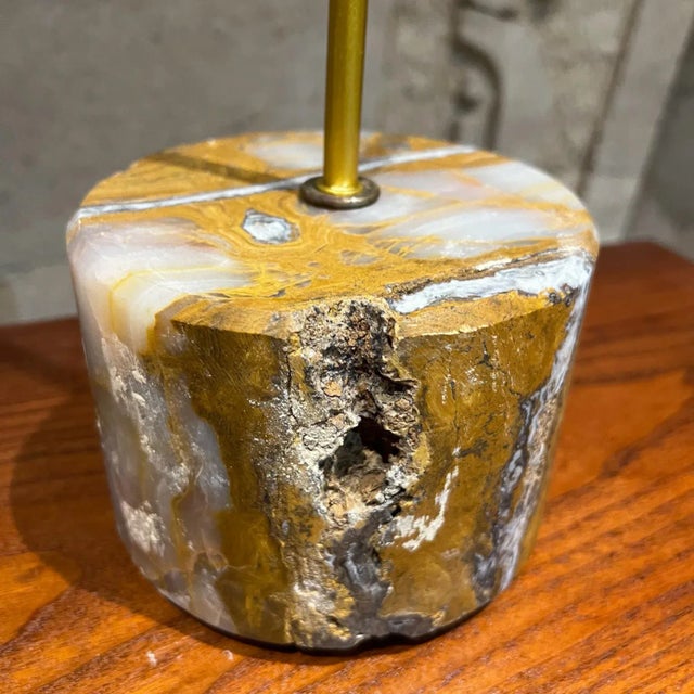 New Limited Edition Spectacular Set of Onyx Acid Table Lamps Mexico For Sale - Image 4 of 13