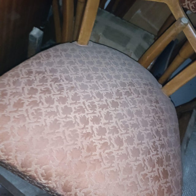 Wood and Fabric Dining Chairs, 1950s, Set of 4 For Sale - Image 9 of 18