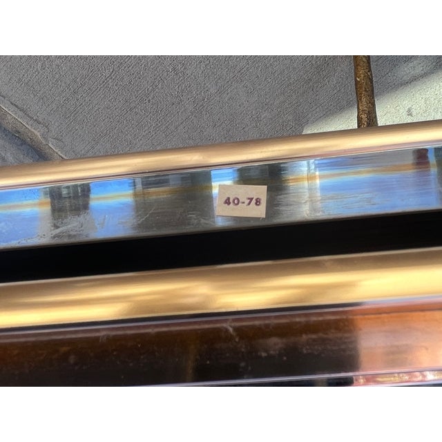 1960s John Mascheroni Style Chrome and Brass Mirrored Glass Side Table For Sale - Image 10 of 11