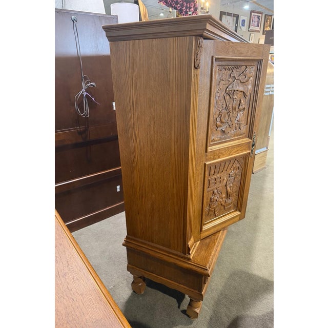 This impressive two-piece French Renaissance Revival hutch is a commanding example of Old World craftsmanship and...