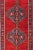 Turkish Colorful Turkish Wide Runner in Rich Red and Steel Blue 3'10 X 12'7 For Sale - Image 3 of 7
