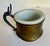 Antique Brass Shaving Mug With Milk Glass Liner & Silver-Toned Shield Cartouche For Sale In Los Angeles - Image 6 of 11