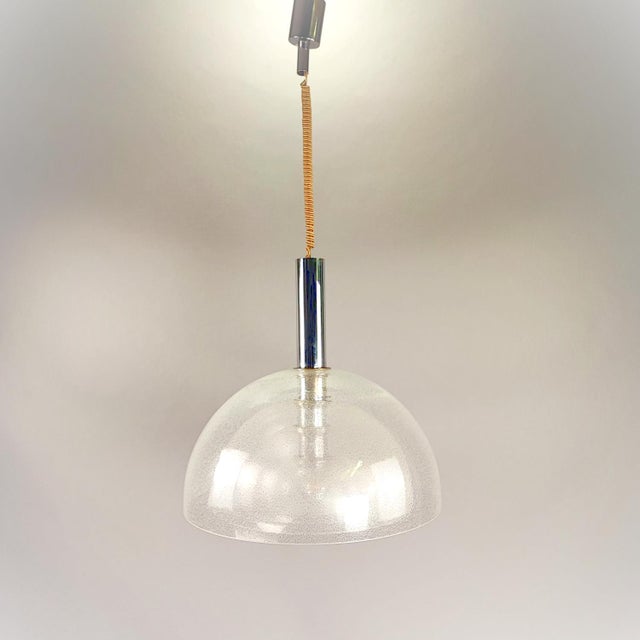 LT 338 Glass Pendant Lamp by Carlo Nason for AV Mazzega, 1960s For Sale - Image 6 of 15