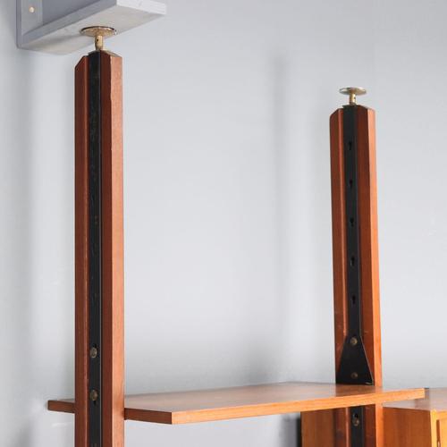 Mid-Century Floor-to-Ceiling Bookcase, 1960s For Sale - Image 4 of 14