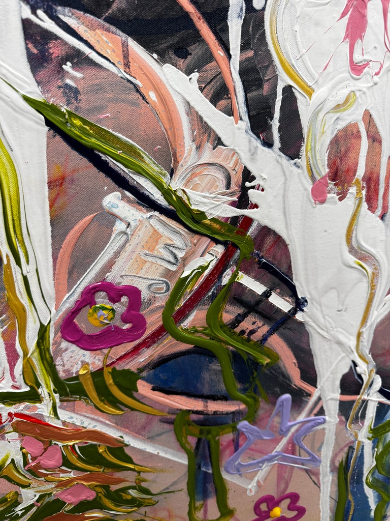 Jack Craig Compton Oversized 1980s Colorful Abstract Mixed Media