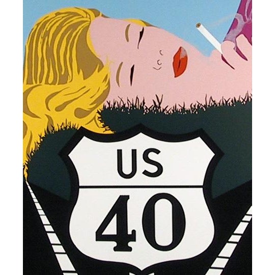American Smoke Dreams, 1980 Signed Screenprint by Allan d'Arcangelo For Sale - Image 3 of 4