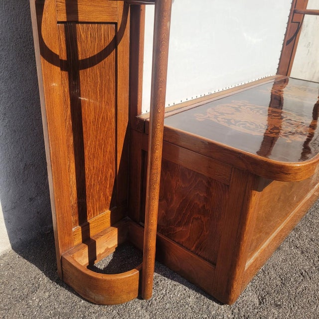 Art Nouveau Wooden Entryway Coat Rack For Sale - Image 11 of 17
