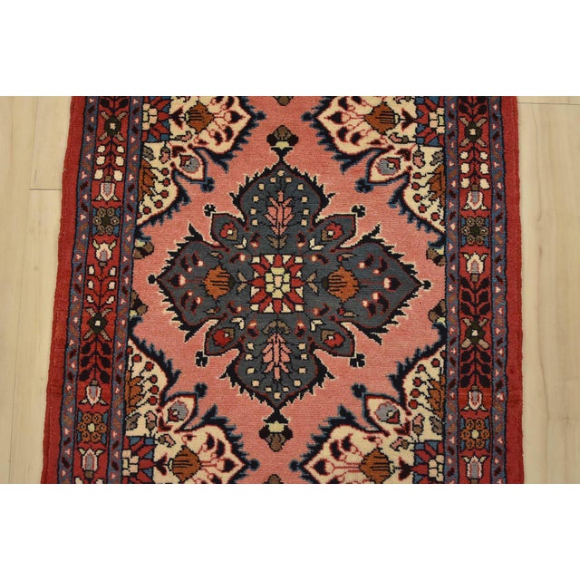 1990s Roodbar Runner 2’4” X 22’7” Pink Wool Vintage Traditional Hand-Knotted Rug For Sale - Image 5 of 13