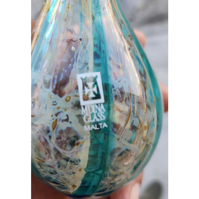 Vintage Mdina Malta Glass Vase For Sale - Image 10 of 10