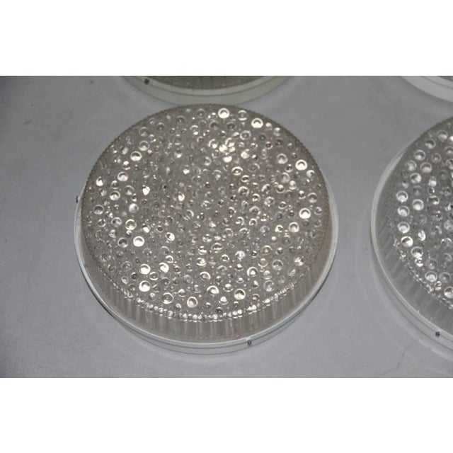 1960s Mid-Century Brass Sconces with Layered Glass, 1960s, Set of 4 For Sale - Image 5 of 9