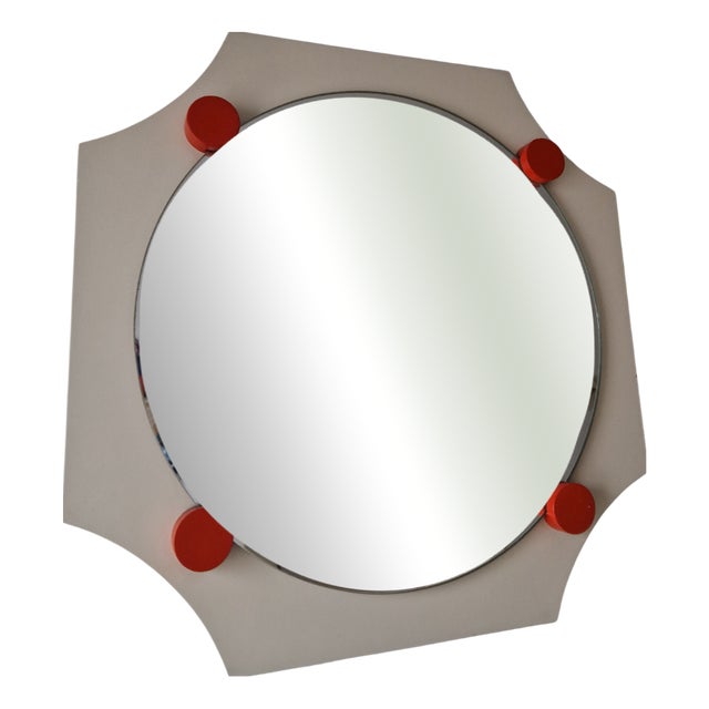 Vintage Space Age Design Mirror, 1970 For Sale