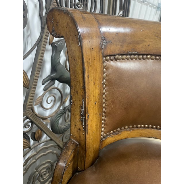Leather Swivel Barstools For Sale - Image 11 of 11
