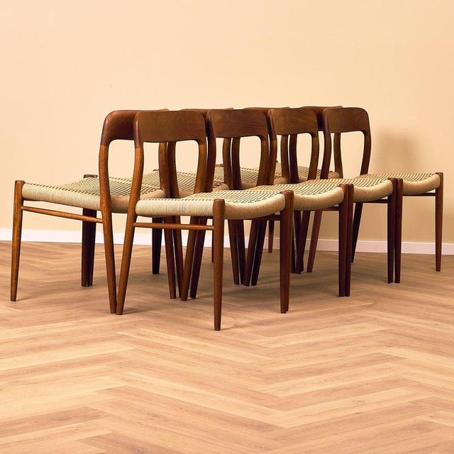 Danish Dining Chairs in Teak by Niels Otto Møller for J.L. Møllers, 1950, Set of 8 For Sale - Image 18 of 18