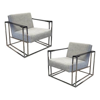 Industrial Modern Bernhardt Dekker Lounge Chairs, a Pair For Sale