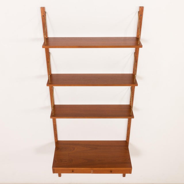Danish Teak Shelving Unt with Desk in the style of Poul Cadovius, 1960s For Sale - Image 6 of 14