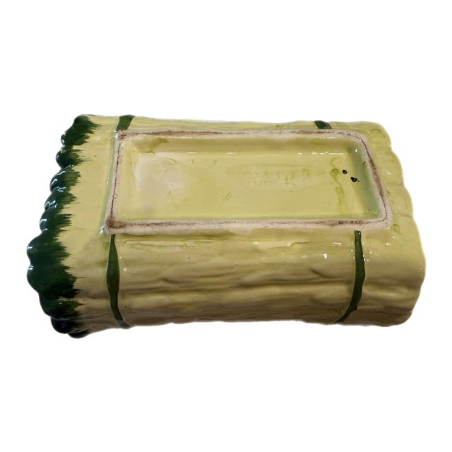 Majolica Style Vintage Ceramic Asparagus Bundle Tureen, Portugal For Sale In Miami - Image 6 of 6