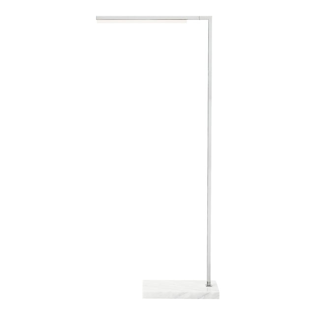Visual Comfort Modern Klee 43 Floor Lamp LED Polished Nickel and Marble For Sale