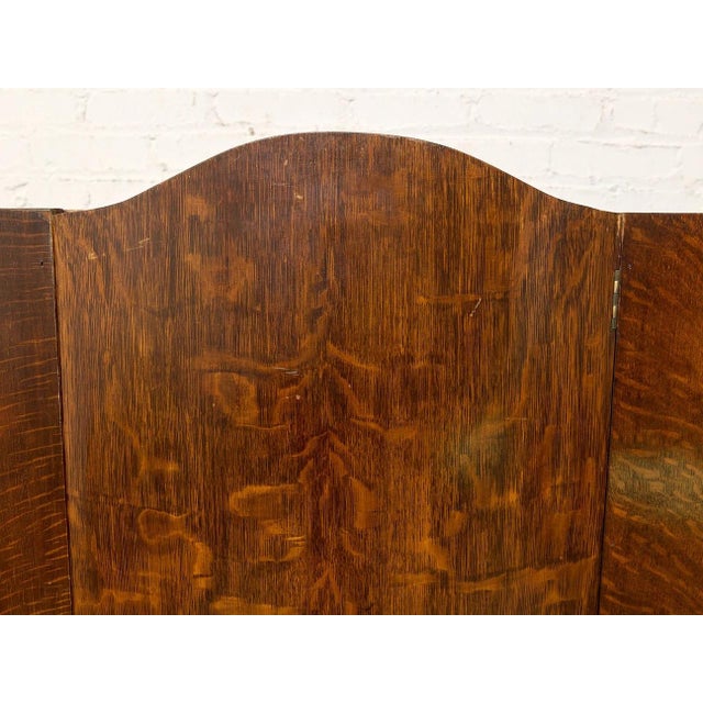 Early 20th Century Art Deco Oak Armoire With Curved Center Door For Sale In Los Angeles - Image 6 of 11