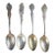 Antique Mismatched Sterling Silver Novelty Teaspoons - Set of 4 For Sale