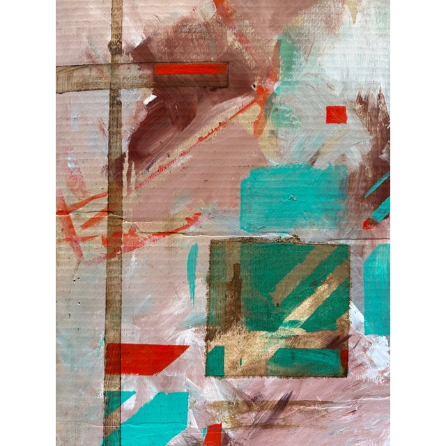 Cue the cassette tape and neon mood—this vibrant abstract painting is pure Memphis School energy. Bursting with playful...