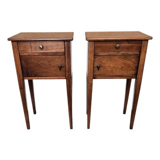 Italian Rustic Wood Nightstands, Tuscany, 1950s, Set of 2 For Sale