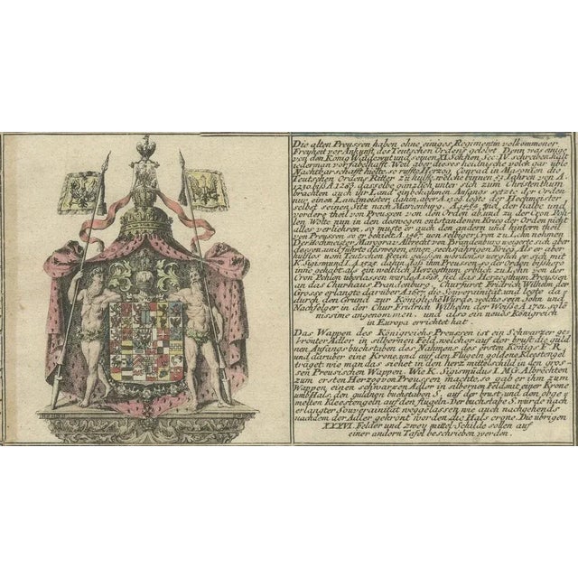 Adelbulner, Coats of Arms of the European Empires and Kingdoms with Historical Annotations, 1718, Print For Sale - Image 3 of 8
