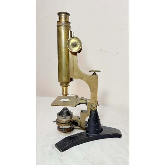 Metal Rare Antique 1876 J Zentmayer Philadelphia Usa Brass Lab Microscope 19th Century For Sale - Image 7 of 14
