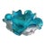 1980s Murano Italy Blue Aventurine Scalloped Art Glass Bowl For Sale