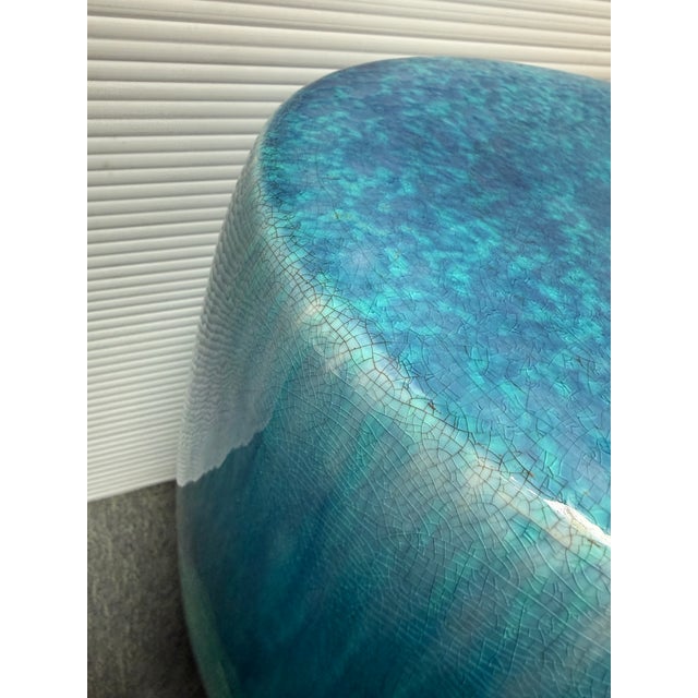 Ombre Ceramic Garden Stool For Sale - Image 4 of 12