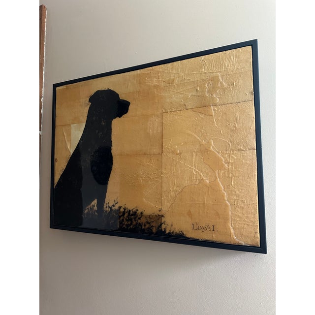 2004 “Loyal” Contemporary Black Mixed Media Painting by Ashley Collins For Sale - Image 4 of 11