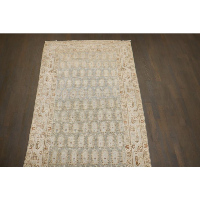 Gray Malayer Paisley Runner rug no. j5188 For Sale - Image 8 of 10