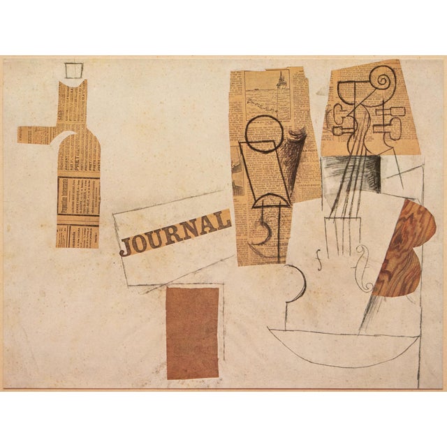 Paper 1940s After Pablo Picasso "Paper Collage", First Edition Swiss Offset Lithograph For Sale - Image 7 of 7