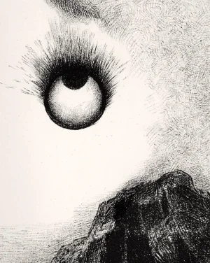 Partout des Prunelles Flamboient - Original Lithograph by O. Redon - 1888 1888