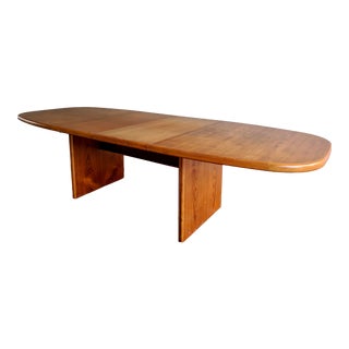 1970s Danish Modern 110" Teak Dining Table For Sale