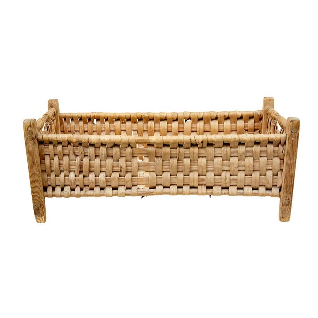 Late 19th Century Late 19th Century Swedish Hand-Woven Pine Basket, 1890s For Sale - Image 5 of 9